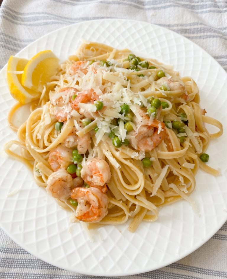 Creamy Fettuccine Pasta with Shrimp – Our Little Nook