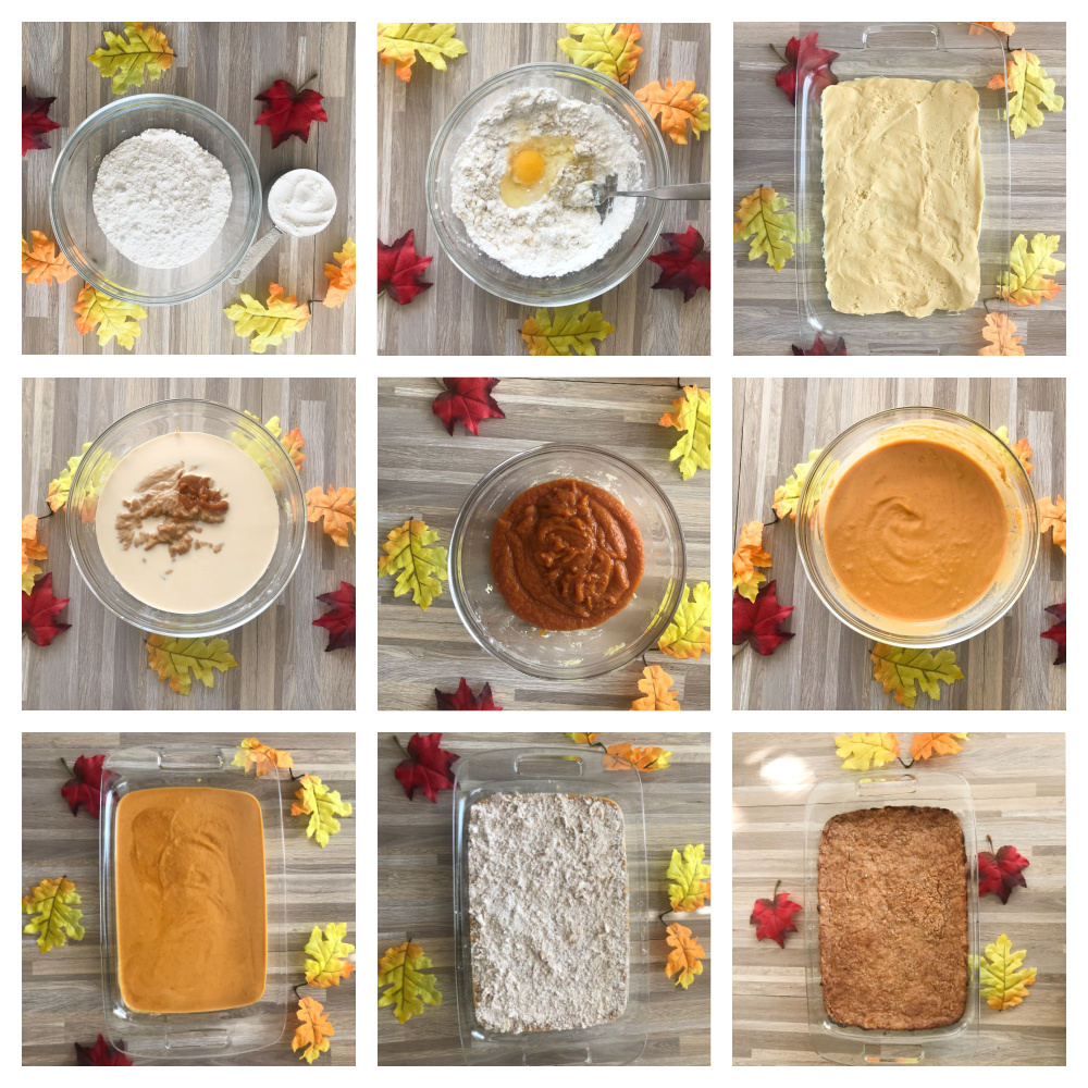 steps to making pumpkin cake pie