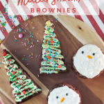 Christmas Tree & Melted Snowman Brownies