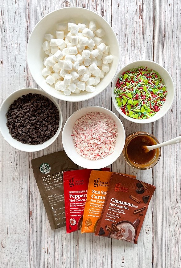 Ingredients for hot chocolate bomb