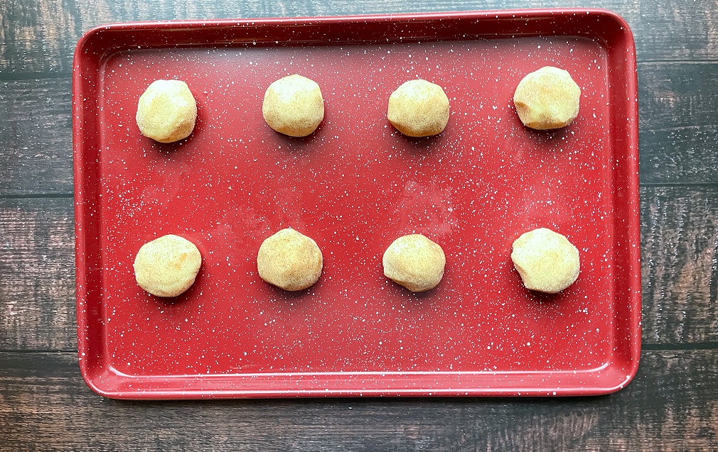 cookie dough for snickerdoodle cookies 