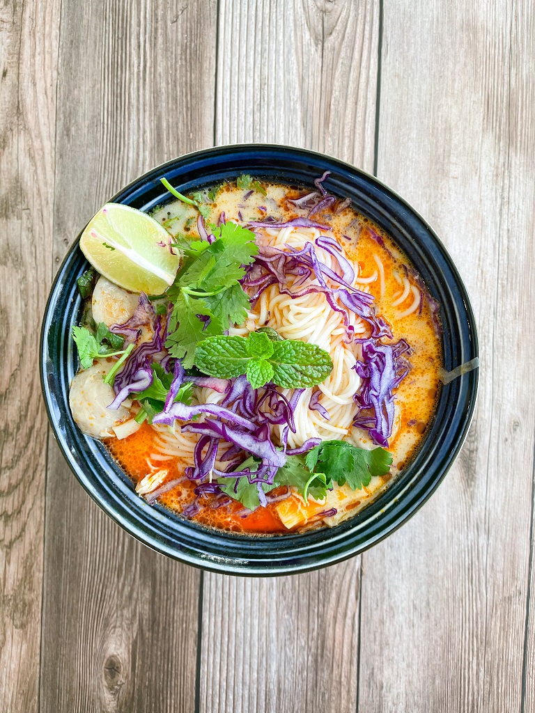 Red curry noodle soup