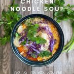 Red curry chicken noodle soup