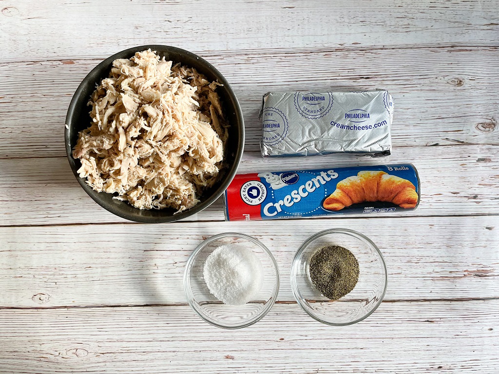 ingredients for savory chicken squares