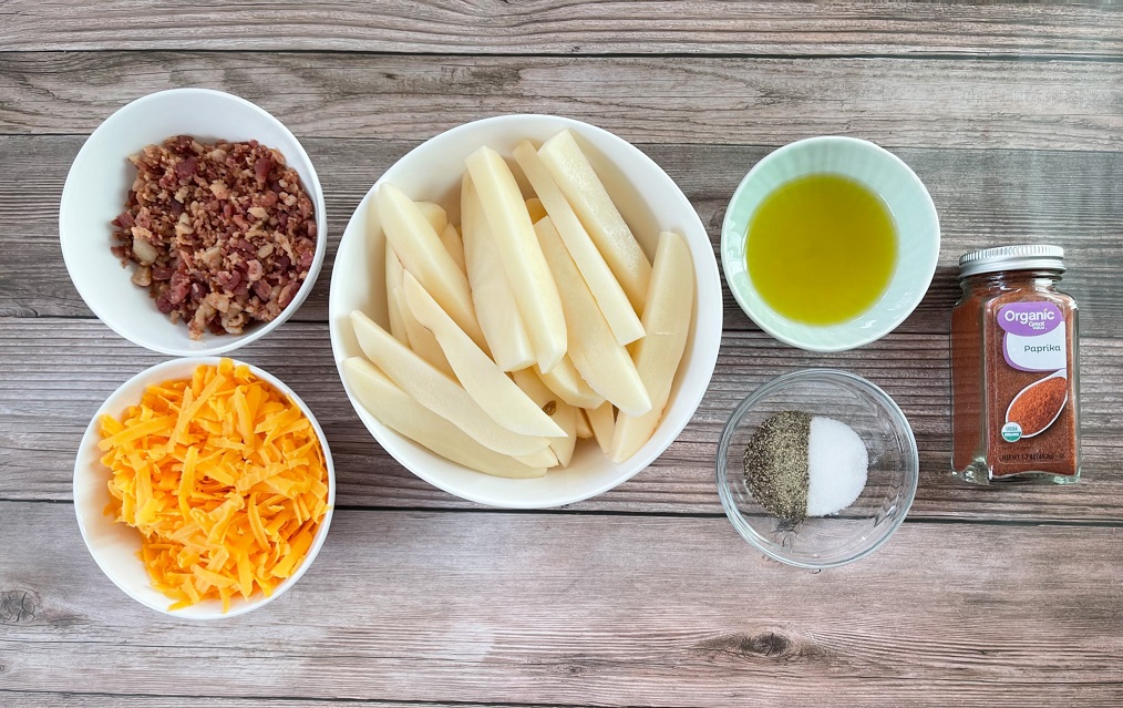 Ingredients for oven-baked French Fries 