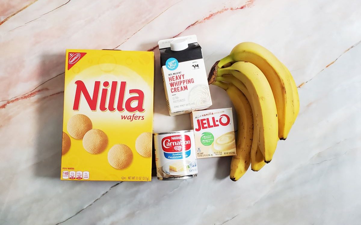 Banana Pudding ingredients 