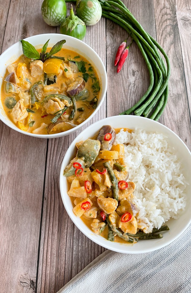 Thai Red Curry with Chicken and Vegetables 